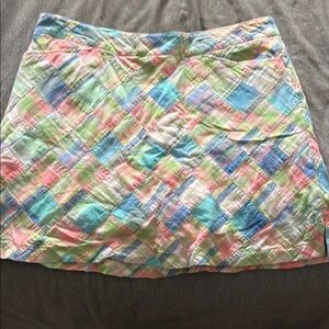 Lady Hagen Pink and Blue A-line Mini Skirt Resort Wear
